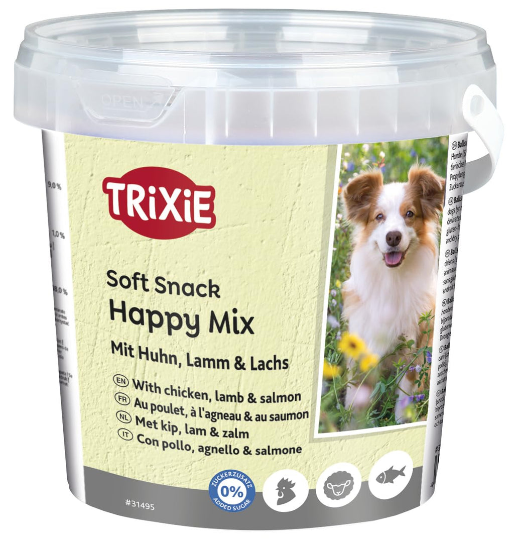 TRIXIE skanėstai šunims, minkštas užkandis Happy mix 500 g nauja pakuotė