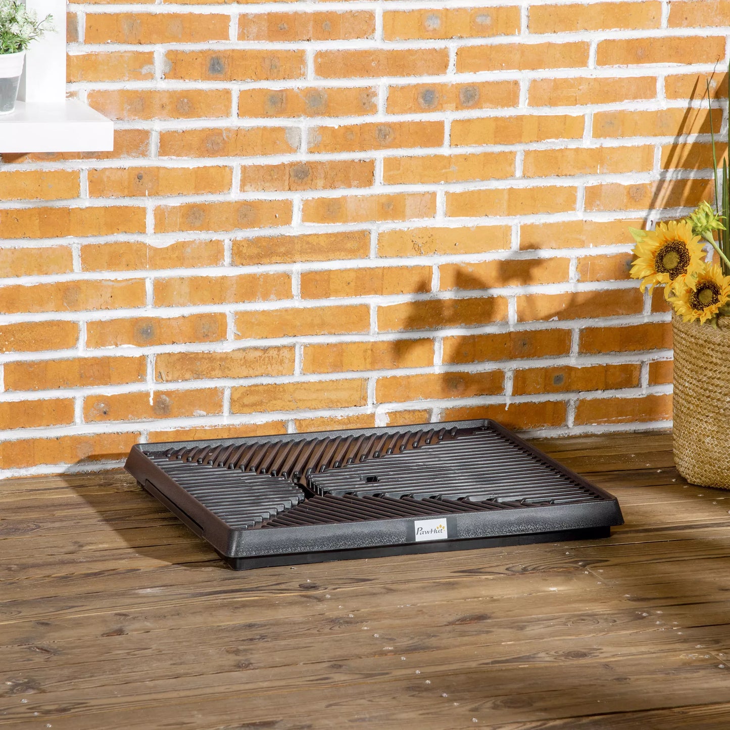 Šunų tualetas su žole 63 x 51 cm, plaunamas šunų klozetas, šuniukų tualetas su išimamu stalčiumi, treniruočių kilimėlis mažiems ir dideliems šunims