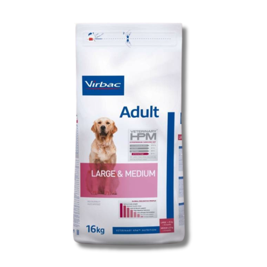 Virbac Veterinary HPM Adult Dog Large & Medium visavertis pašaras didelių ir vidutinių veislių šunims 16 kg