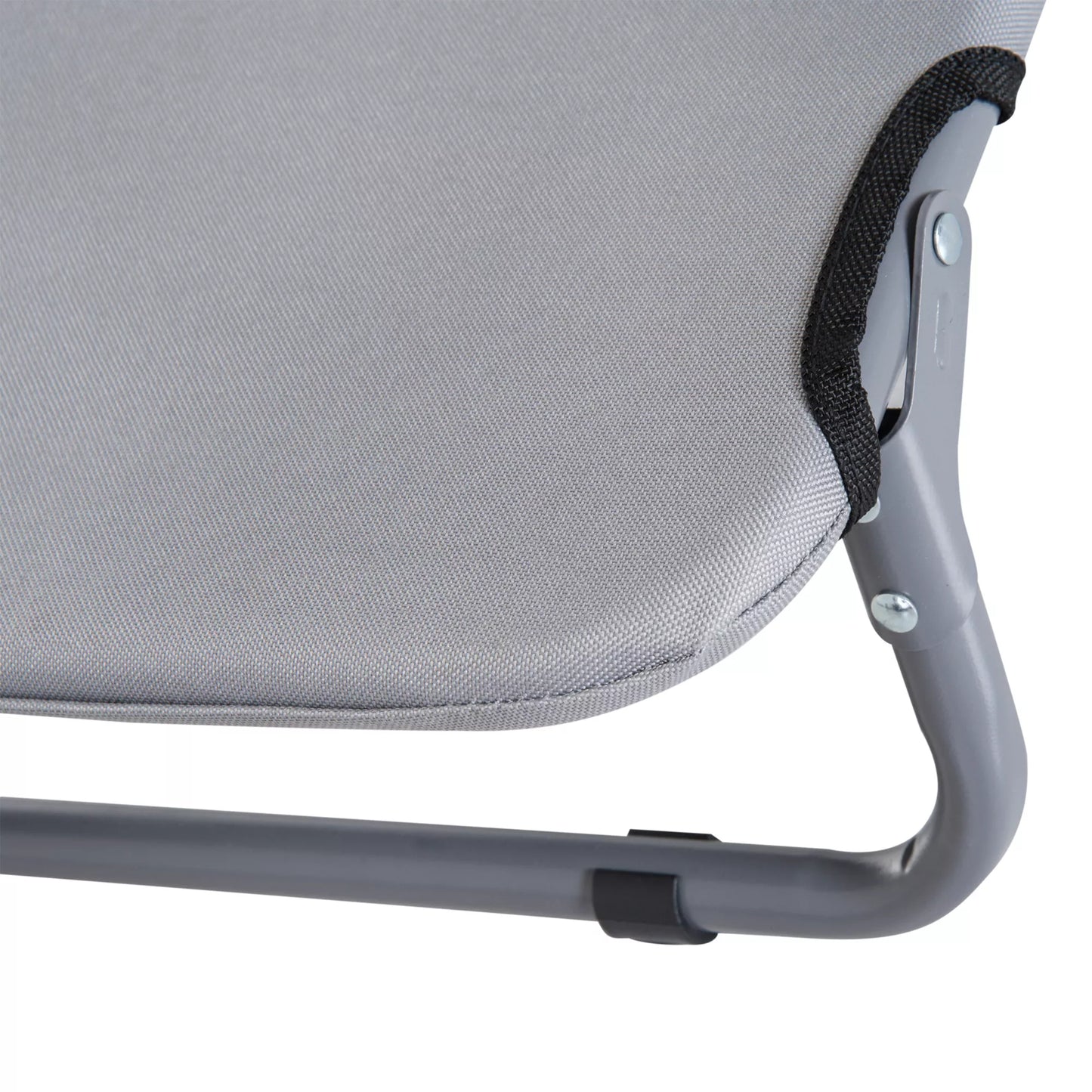 Saliekama suņu gulta āra lietošanai. Paaugstināta suņu gulta maziem suņiem, dzesējoša mājdzīvnieku gulta ar tērauda rāmi lietošanai ārā, kempings, 59 x 46 x 15 cm, pelēka