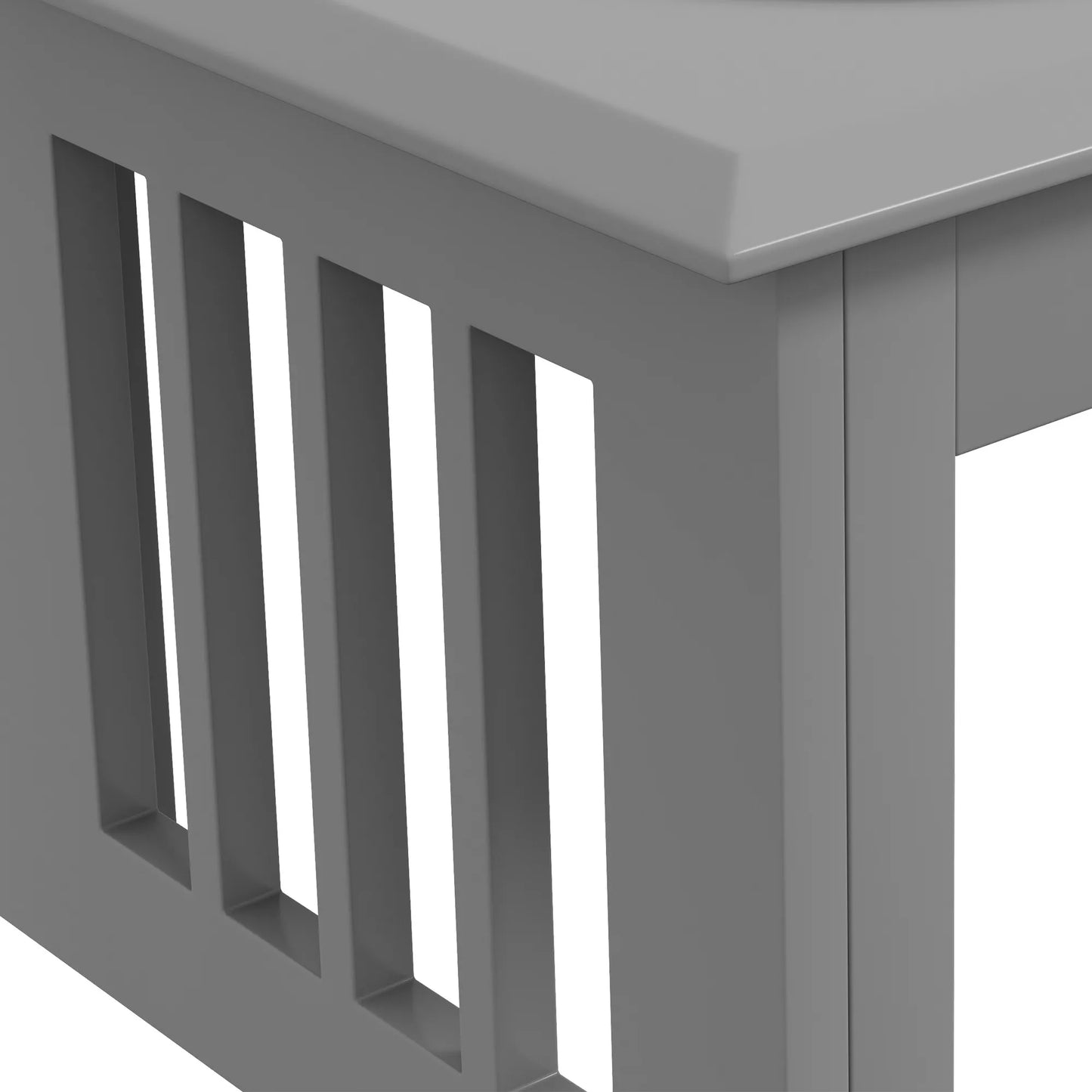 Suņu barošanas stacija, 2 nerūsējošā tērauda bļodas, neslīdoša virsma, 58,4x30,5x25,4 cm, pelēka