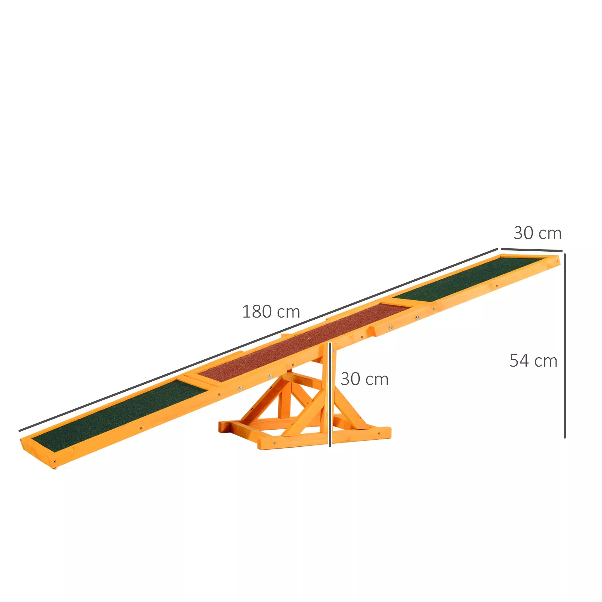 Šunų balansyras Agility treniruotėms, neslystantis, atlaiko iki 50 kg, 180 x 30 x 30 cm