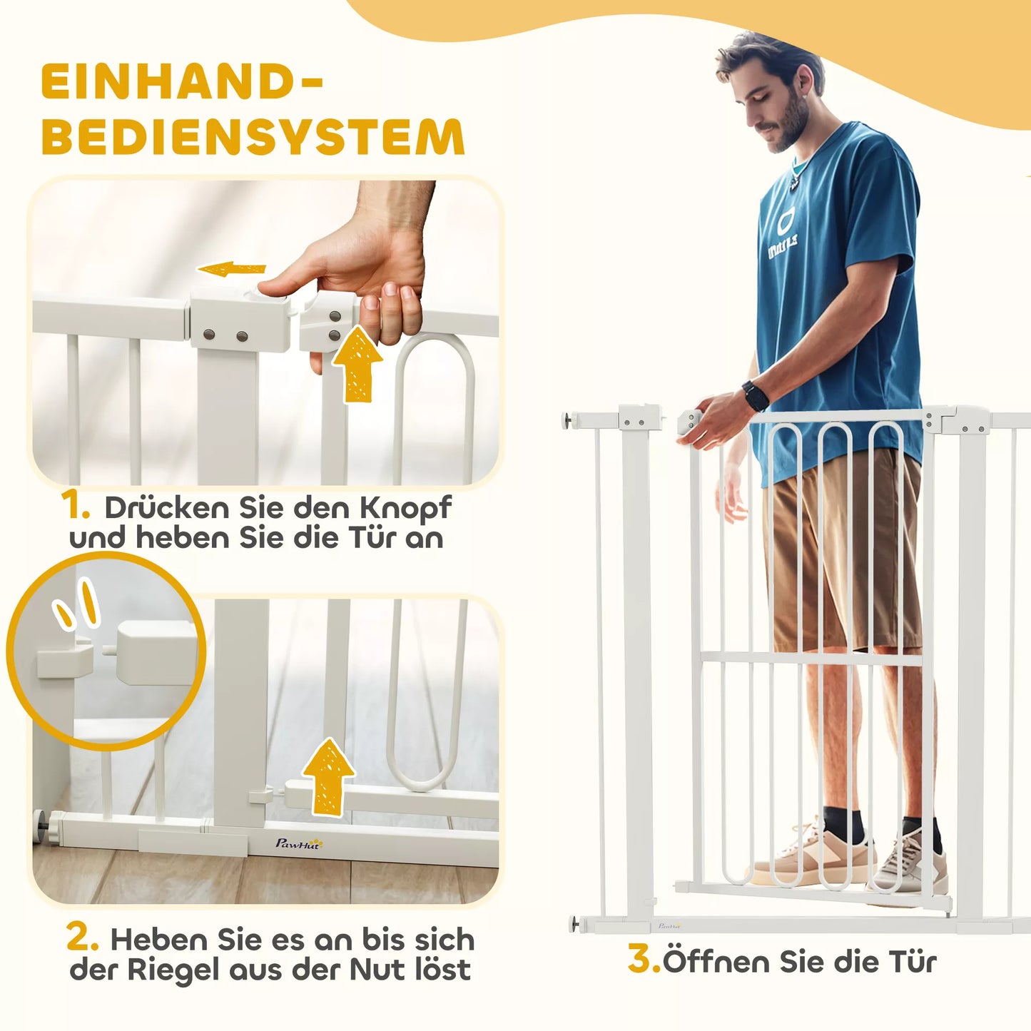 Apsauginiai varteliai šuniui, 76-104 cm, montuojami be gręžimo, varteliai laiptams