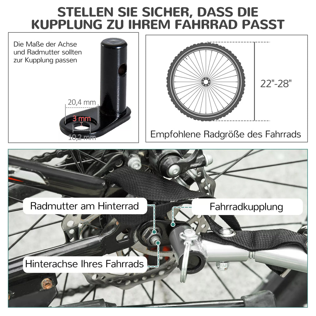 2-vienā mājdzīvnieku un velosipēda ratiņi, līdz 20 kg, salokāmi, lietus pārsegs, drošības karodziņš, atstarotāji, tērauda, ​​pelēks+zils, 130 x 73 x 90 cm