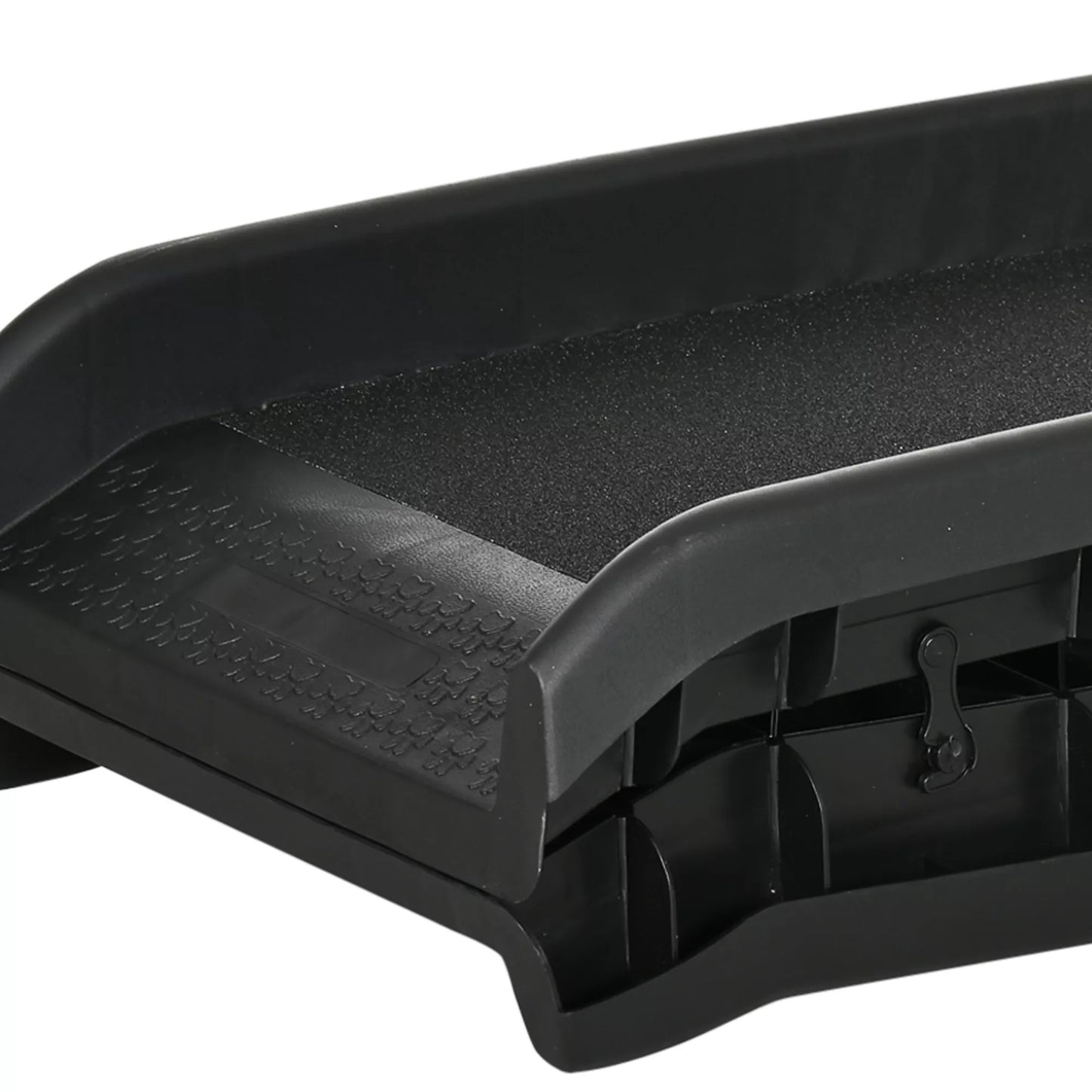 Suņu rampa, pārnēsājama automašīnu rampa dzīvniekiem, salokāma, plastmasas, melna, 155 x 39 x 14 cm