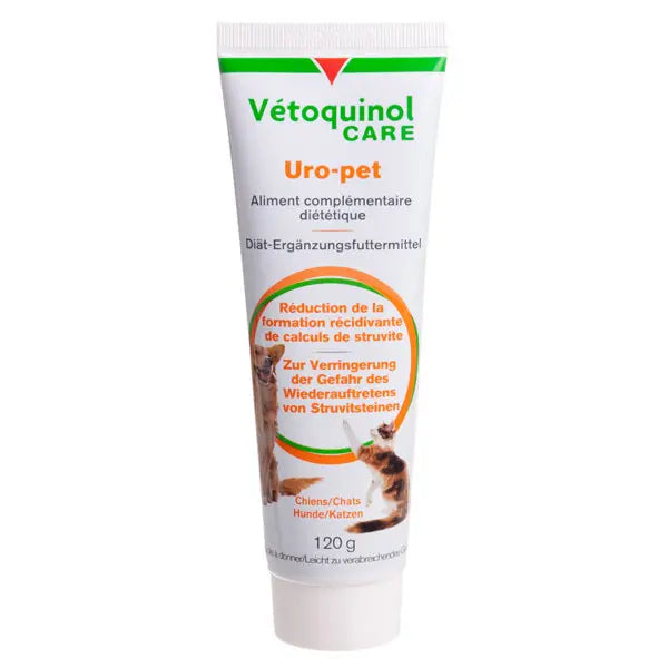 Vetoquinol Uro pet pasta urīnceļu slimībām, suņiem un kaķiem, 120g