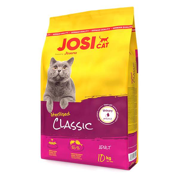 JosiCat Sterilised Classic maistas sterilizuotoms katėms su vištiena ir žuvimi, 10 kg