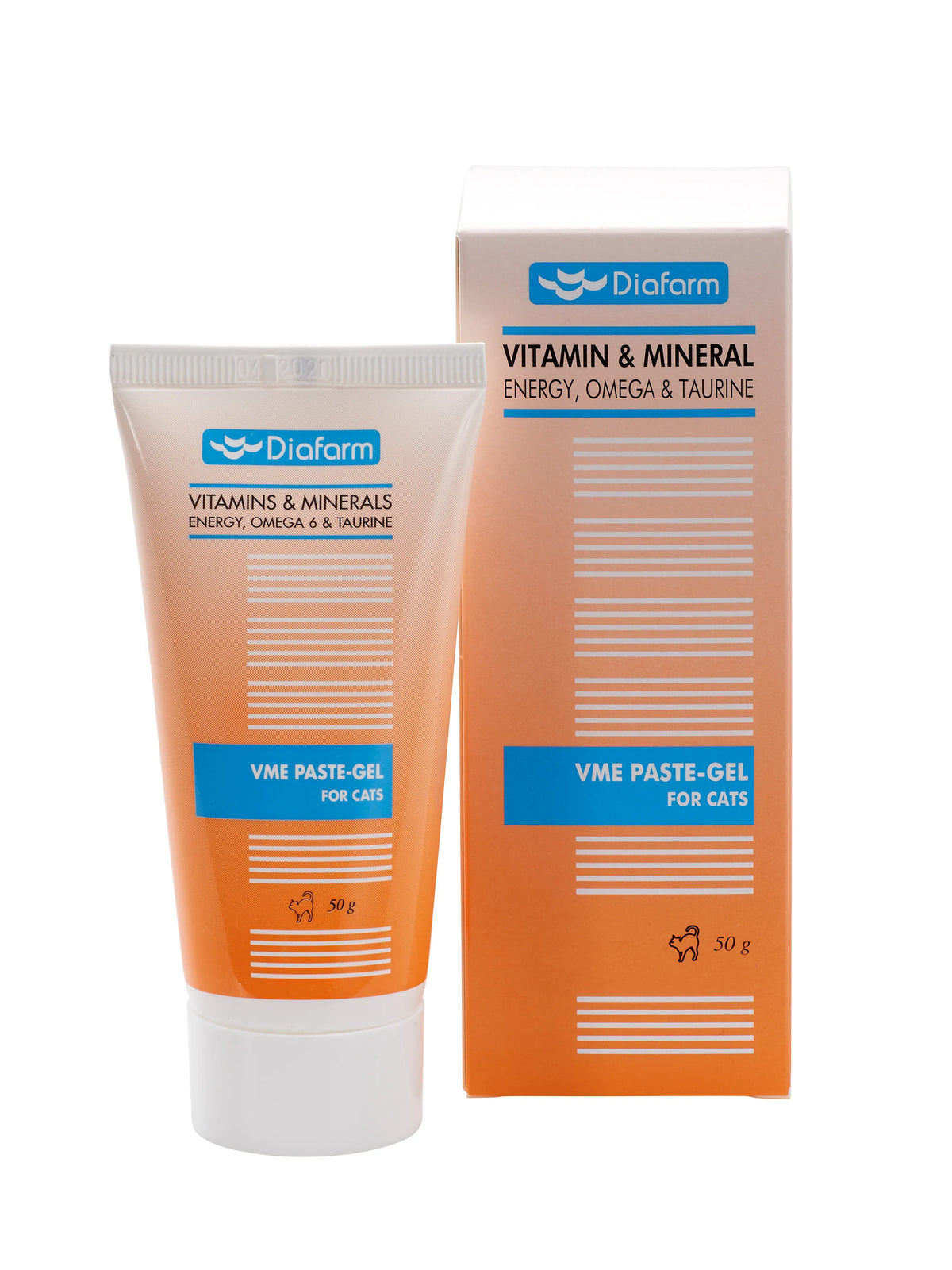 Diafarm VIT/MIN Energy Gel su Omega 6 ir taurinu katėms 50 g