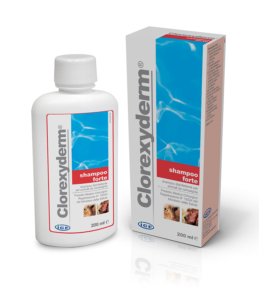 Clorexyderm Shampoo Forte 2% Atiseptinis valantis šampūnas 200 ml