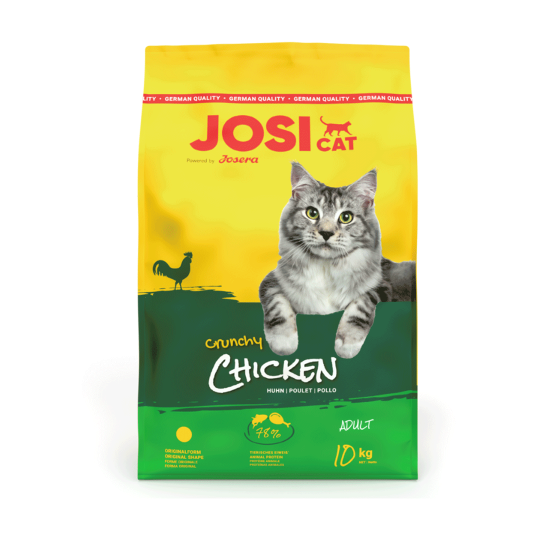 JosiCat Crunchy Chicken sausas maistas katėms su paukštiena, 10 kg