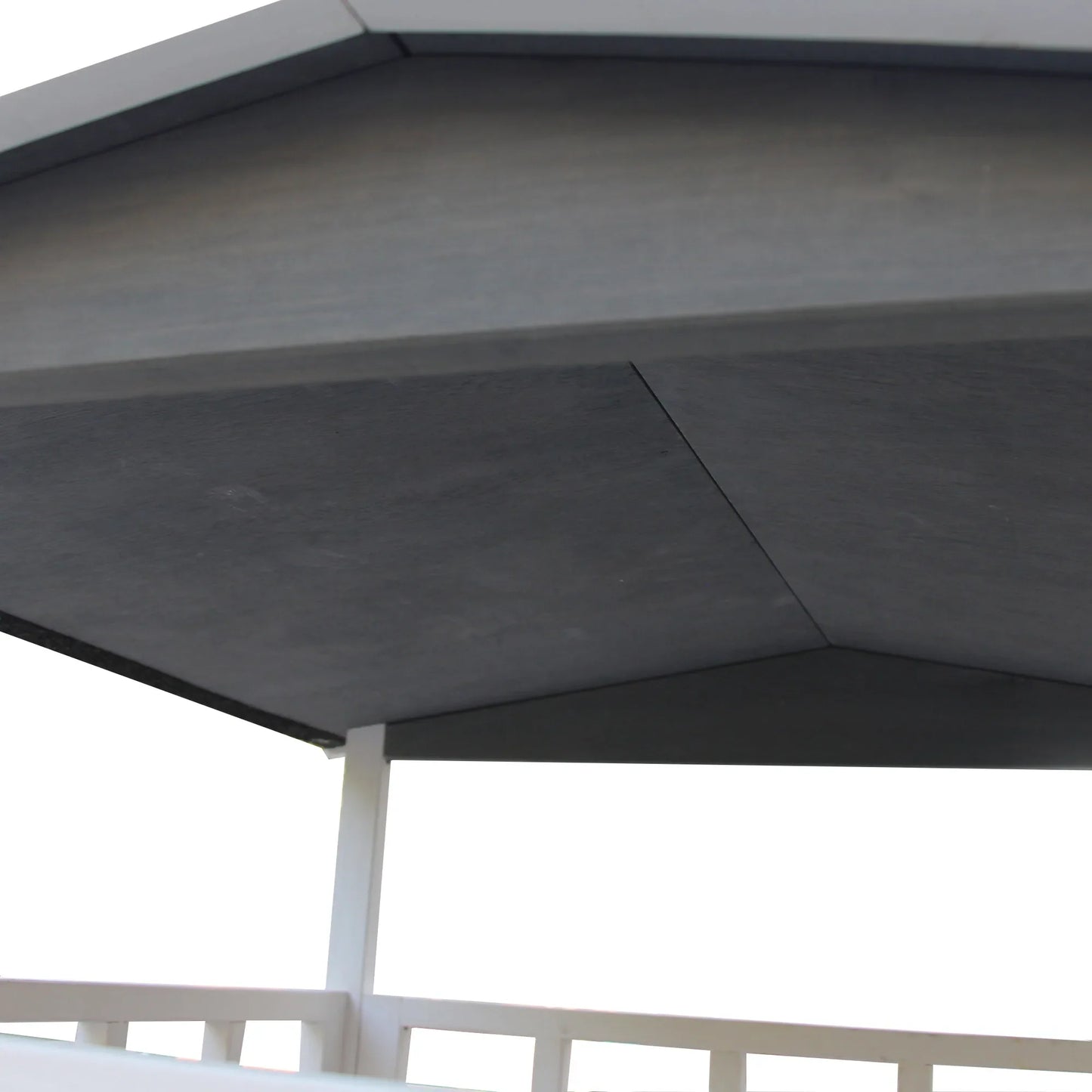 Katės namelis, eglės mediena, lauko katės būda su terasa, katės guolis, 4 aukštai, katės vila su laiptais, asfaltinis stogas, atsparus žiemai, smulkių gyvūnėlių namelis, pilkas, 75,5 x 75 x 137 cm