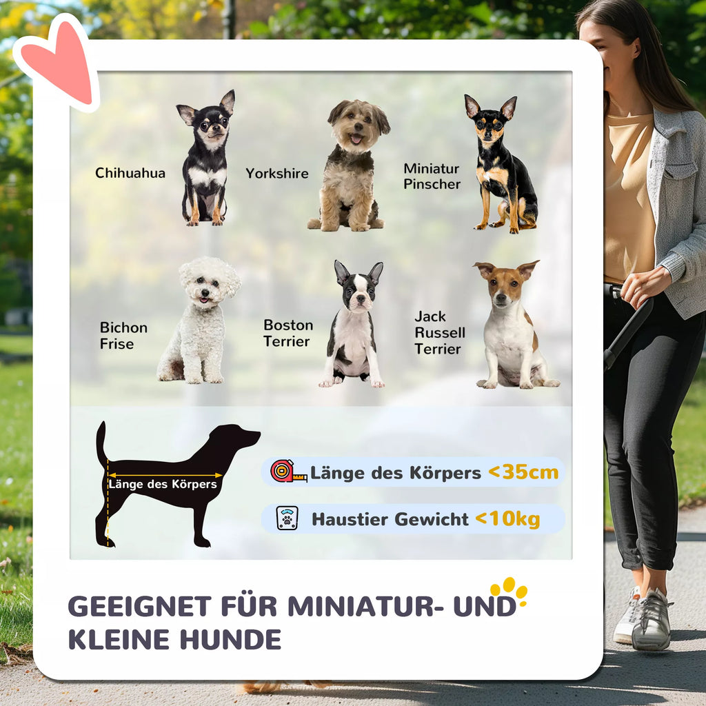 Saliekamie ratiņi suņiem un kaķiem līdz 10 kg, 75 x 45 x 97 cm, tumši pelēki