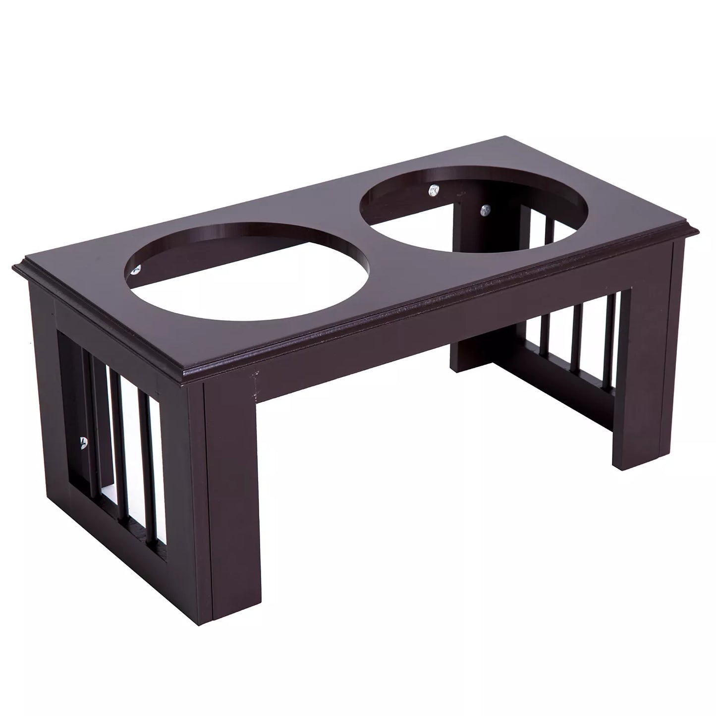 Suņu barības statīvs, neslīdošs, 58,4 x 30,5 x 25,4 cm, pelēks, 2 l bļodā