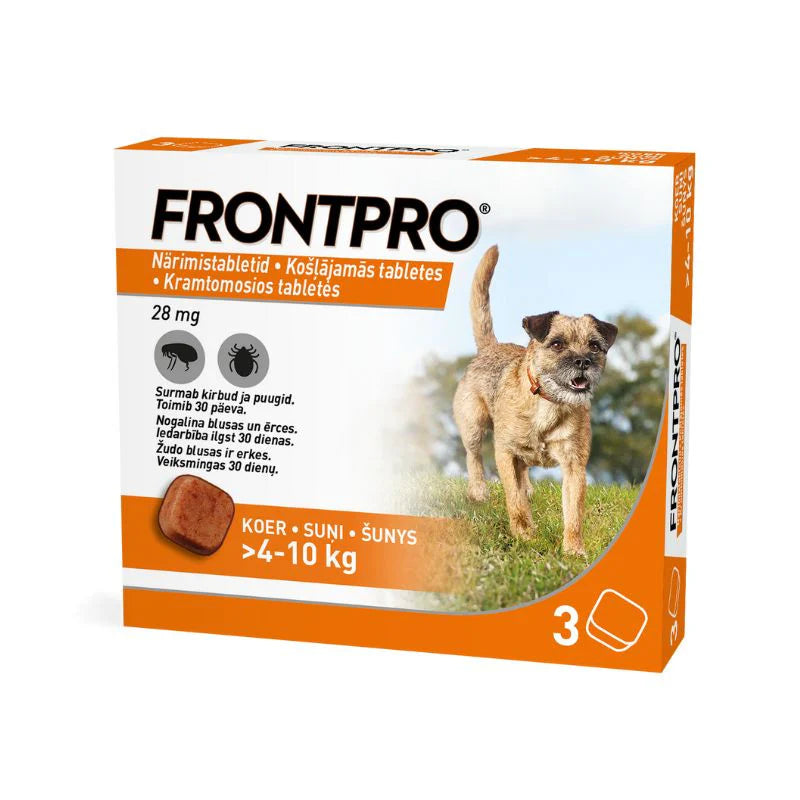 FRONTPRO M 28 mg kramtomosios tabl. šunims >4–10kg N3