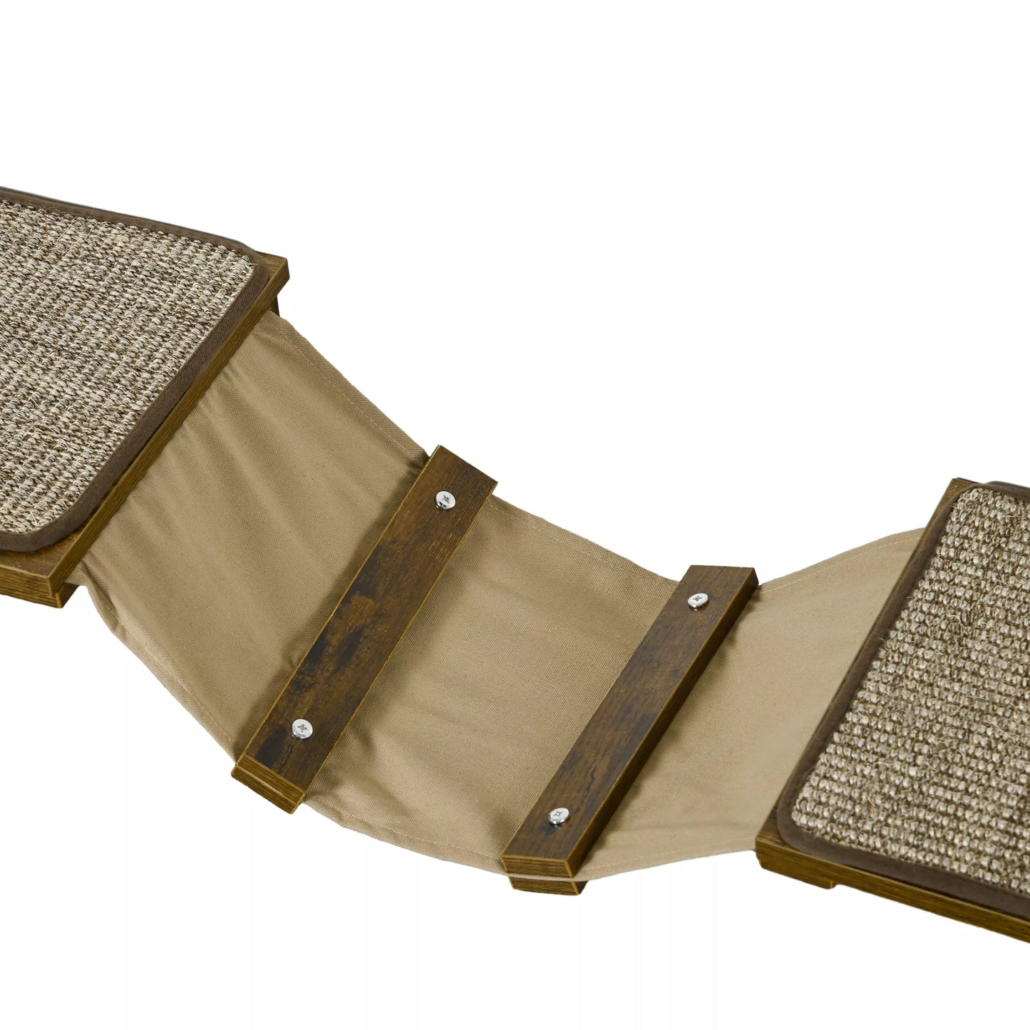 Kaķu kāpšanas komplekts, kāpšanas siena, 8 daļas, līdz 8 kg, izturīgs, brūns/krēmbalts