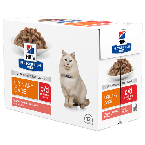 Hill's PD Feline c/d Mult Strs Sal Pouch 12x85g