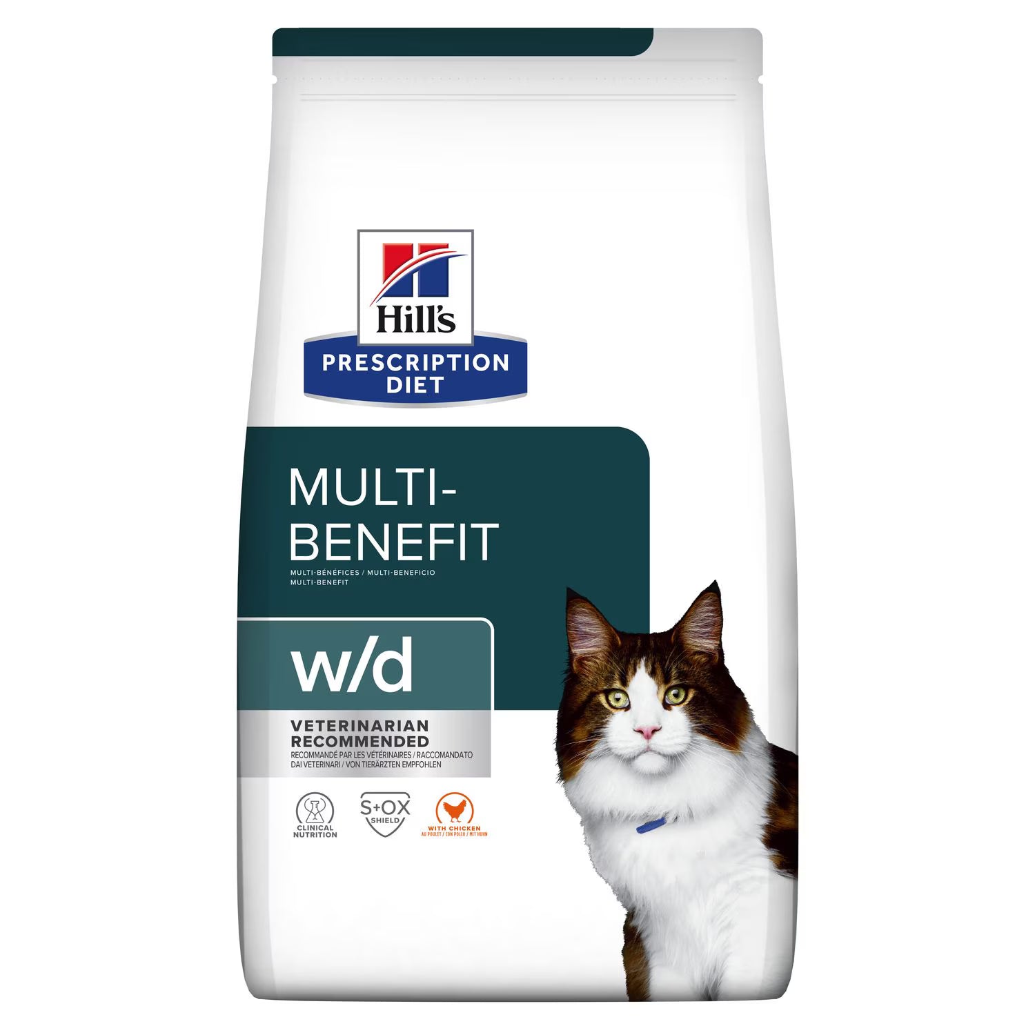 Hill's Prescription Diet Feline w/d sausas maistas su vištiena katėms