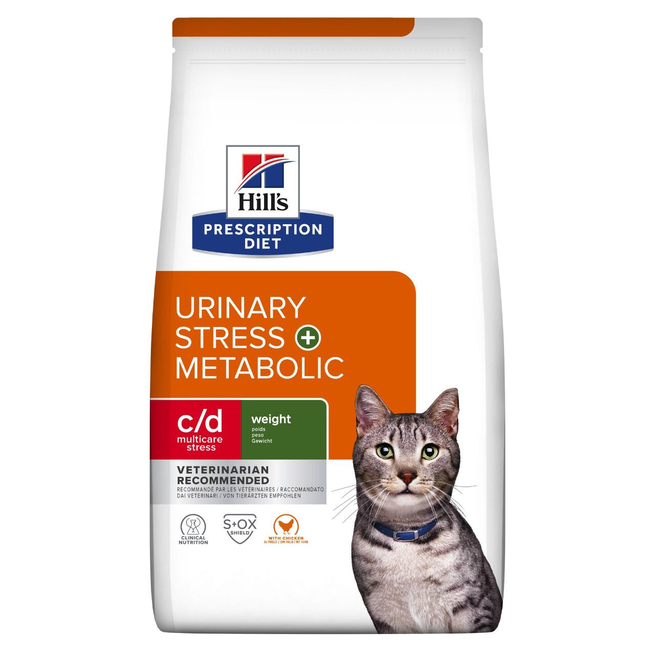 Hill's Prescription Diet Feline c/d Urinary Stress + Metabolic sausas pašaras katėms