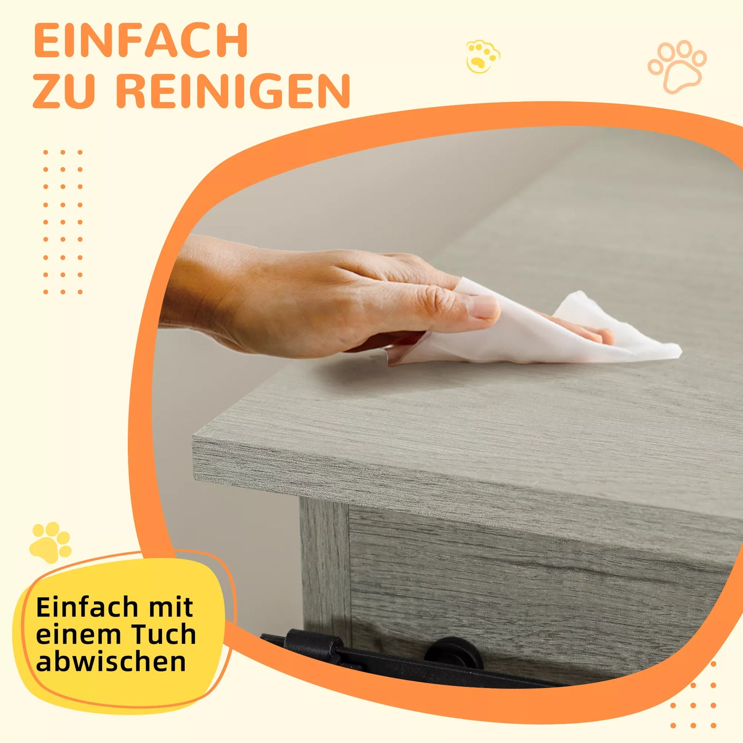 Šunų narvas su 2 durimis, šunų dėžė, transportavimo dėžė šunims, rustikinis dizainas, užrakinamas, pilkas