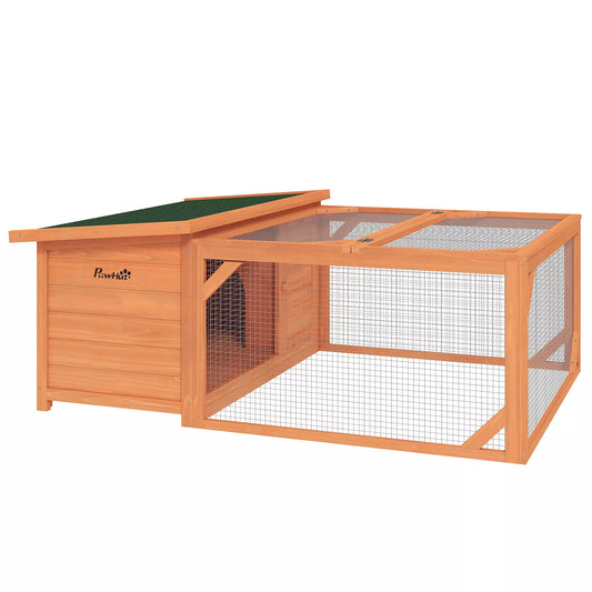 Mazu dzīvnieku aploks ar āra nožogojumu, noņemamu pamatni, laikapstākļu izturīgs, 125,5 cm x 100 cm x 49 cm, zaļš + dabīgs