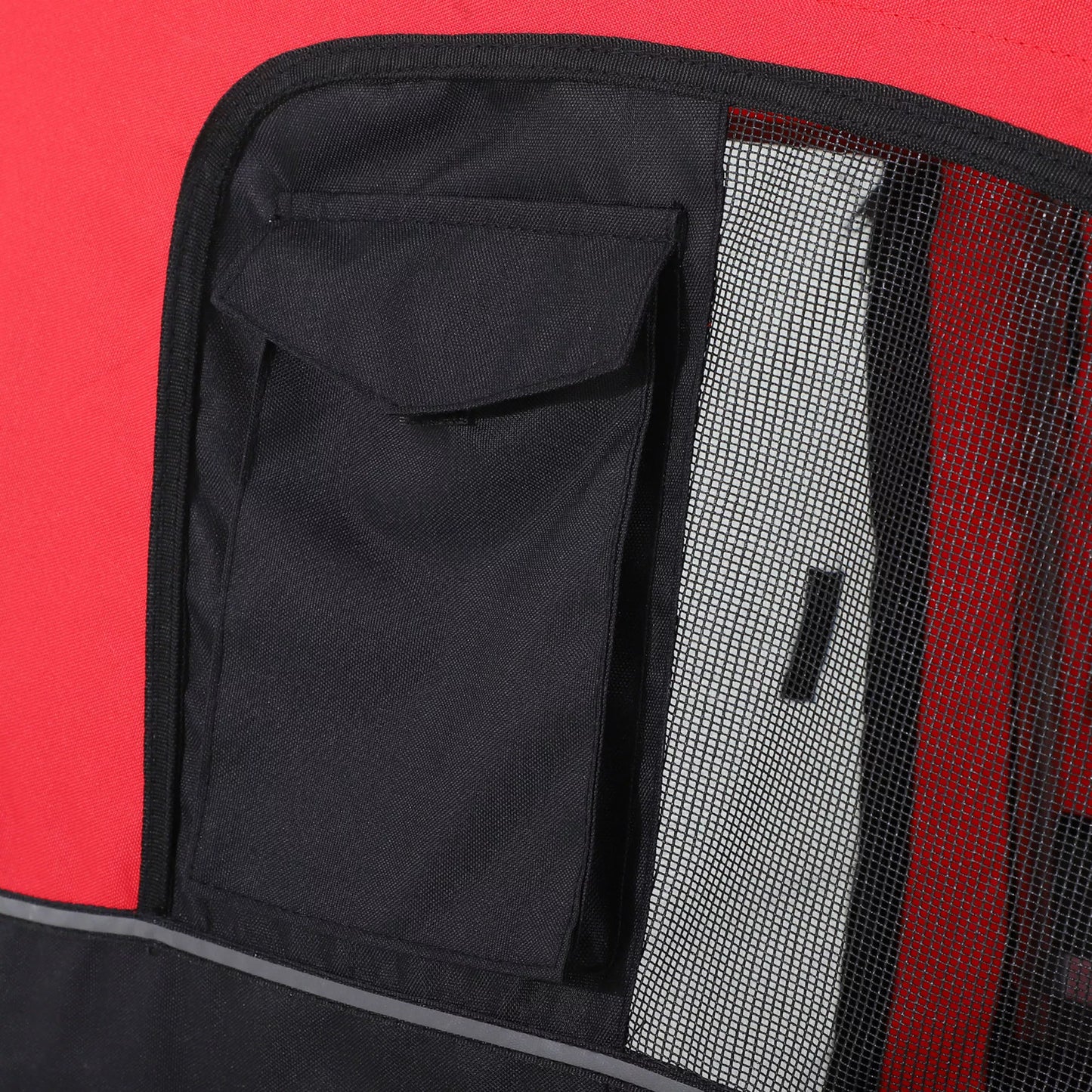 Suņu piekabe ar braukšanas funkciju, kardāna savienojums, tērauda, ​​sarkana+melna