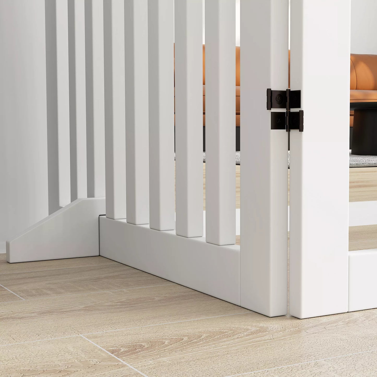 PawHut Gyvūnų tvorelė, apsauginė tvorelė, 4 dalys, sulankstoma, balta