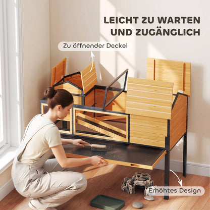 Vėžlio namelis, mažų gyvūnėlių aptvaras, 2 kambariai, 2 aukštai, langai, rampos, priedai, mediena, plienas, geltona