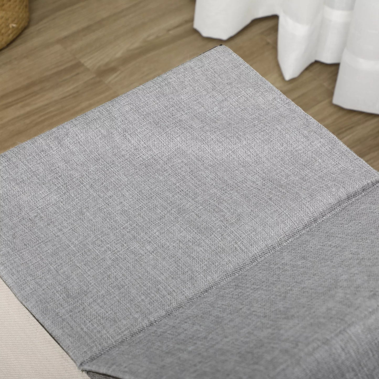 Katės namelis su draskykle, su žaisliniu kamuoliu, katės urvas, 65 cm x 41 cm x 45,5 cm, Ruda + Balta + Bežinė