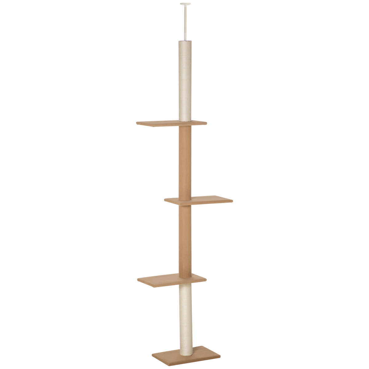 Draskyklė iki lubų 228–260 cm, reguliuojamo aukščio, su 4 platformomis, katėms iki 4 kg, chaki