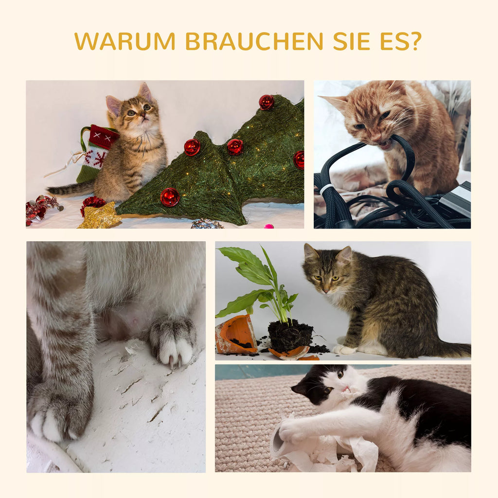 Kaķu skrāpēšanas stabs ar šūpuļtīklu, ar griestu spriegotāju, līdz griestiem, 40 cm x 40 m x 250 cm, pelēks + krēmbalts