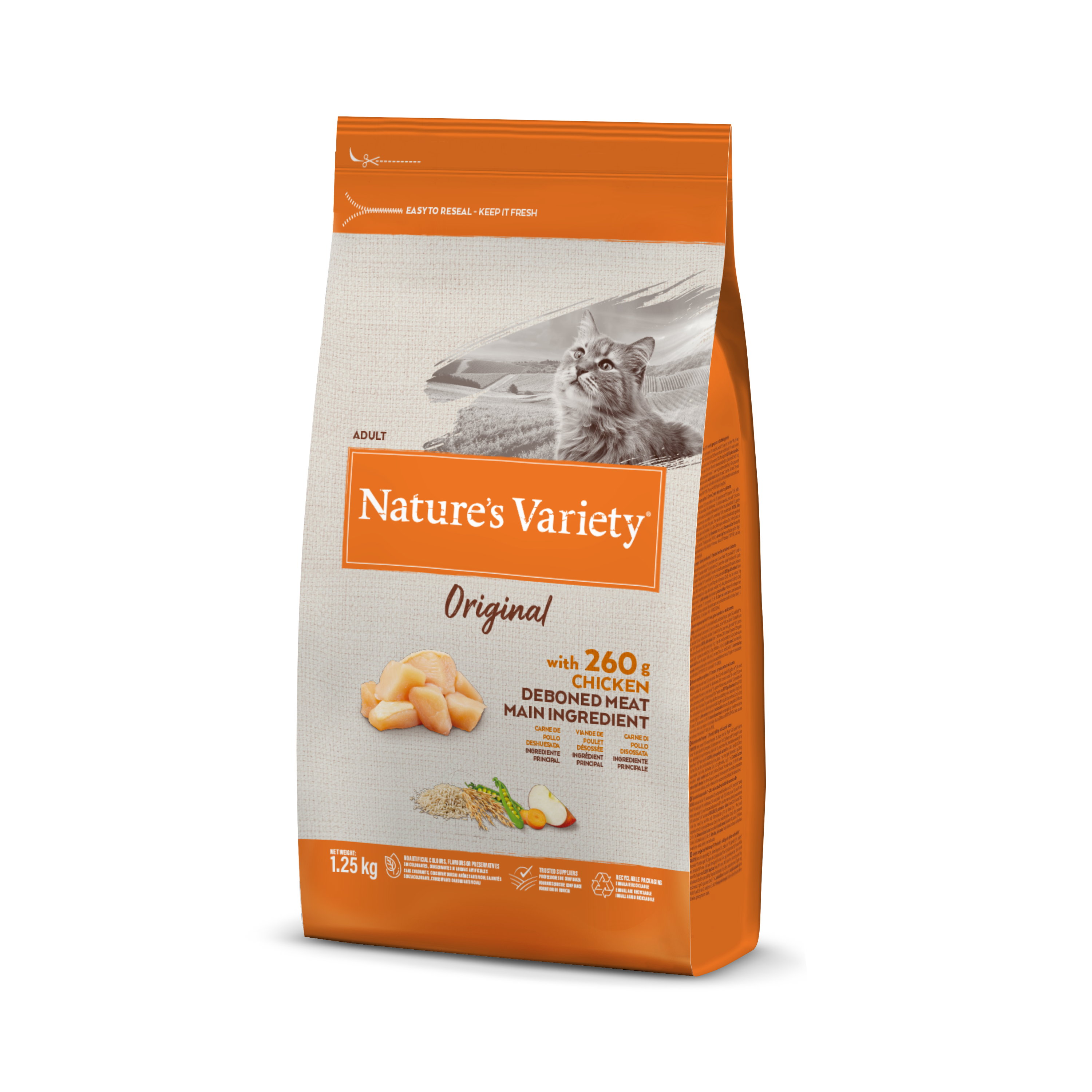 Nature's Variety Original Adult Cat Sausas maistas suaugusioms katėms su vištiena 1,25 kg
