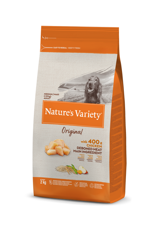 Nature's Variety Original Med/Max Adult Sausas maistas suaugusiems vidutinių ir didžiųjų veislių šunims su vištiena 2 kg