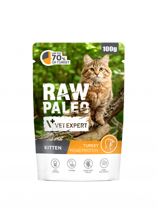 Raw Paleo kitten - Turkey pouch 100g