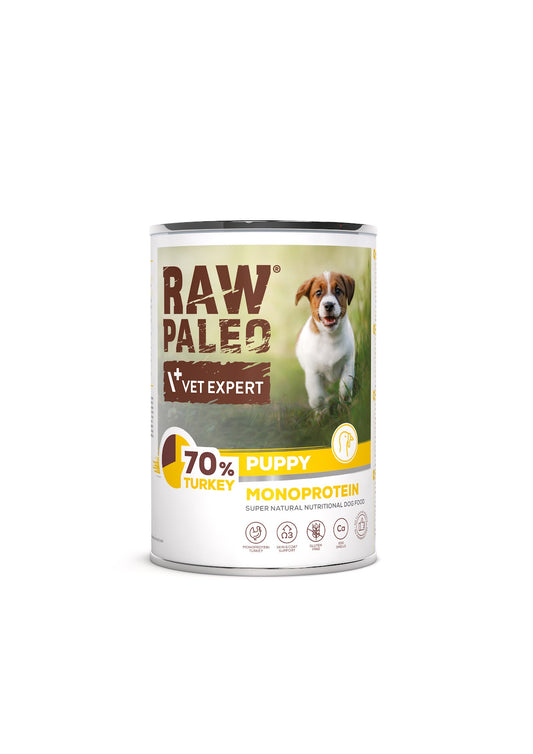 Raw Paleo Turkey Puppy kons. 400g