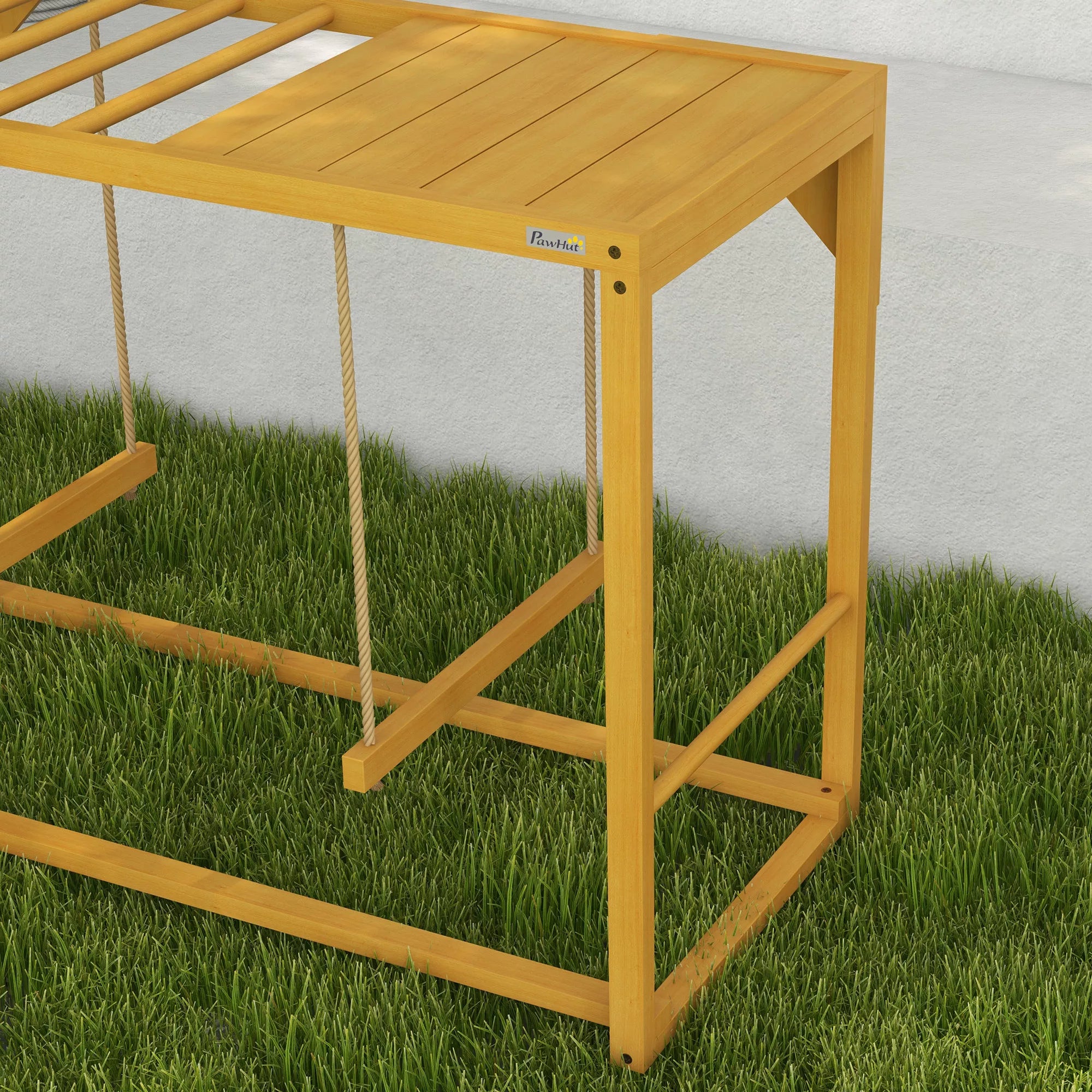 Vistu kūts ar šūpolēm un kāpnēm 3-4 vistām, koka vistu kāpšanas rāmis