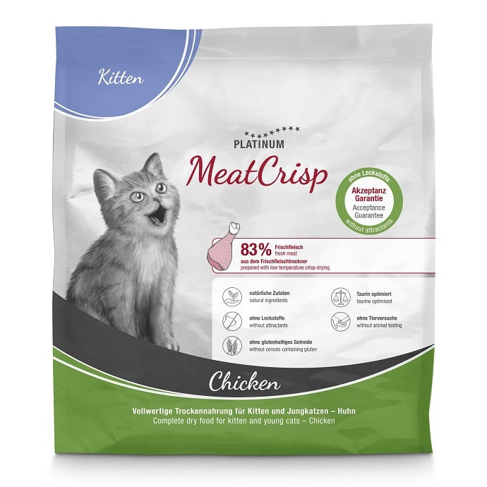 Platinum MeatCrisp Chicken sabalansēta pilnvērtīga sausā barība kaķēniem