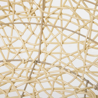 Rattan cat bed, cat house with cushion, cat basket, dog bed, cat sleeping place, dog house, pet bed for cats and dogs, beige, Ø56 x 35 cm