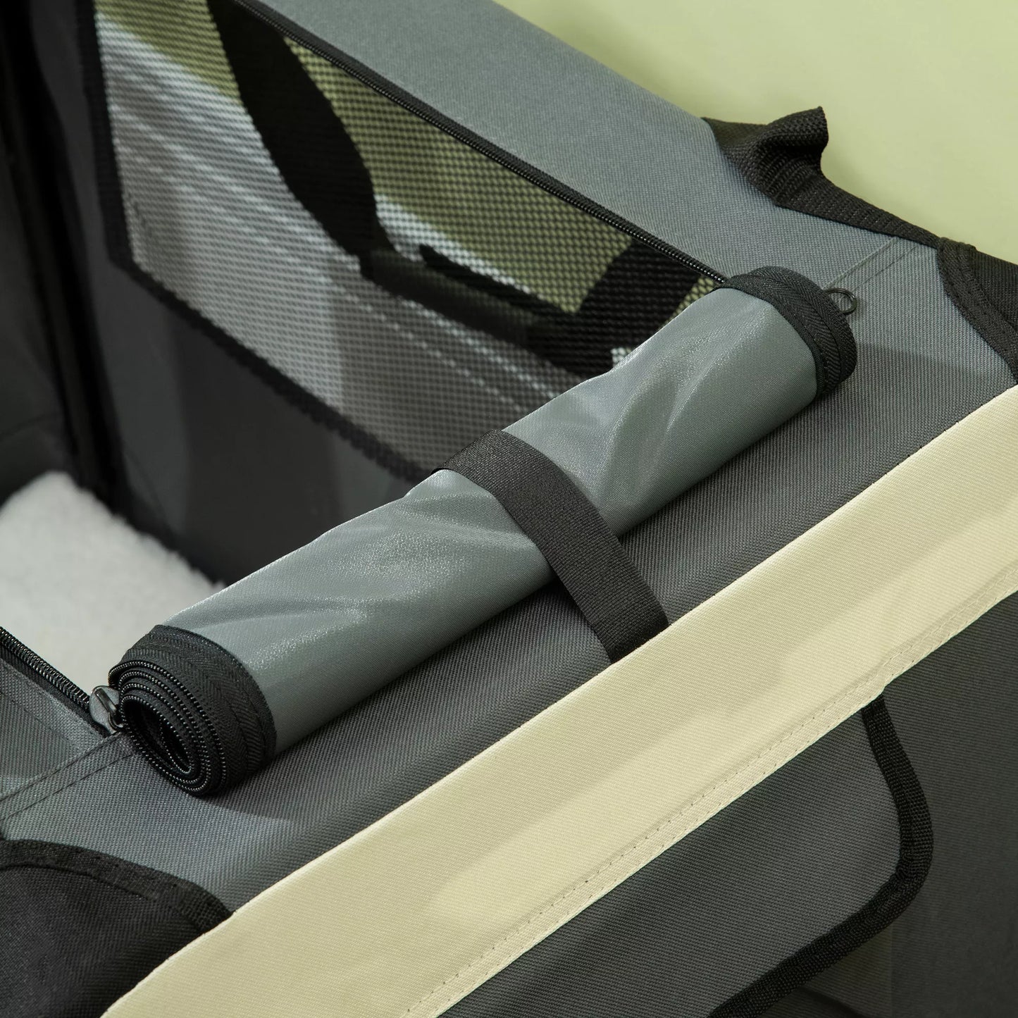 Transport bag, transport box for cats and small dogs, foldable, 3 doors, gray, 70 x 51 x 50cm