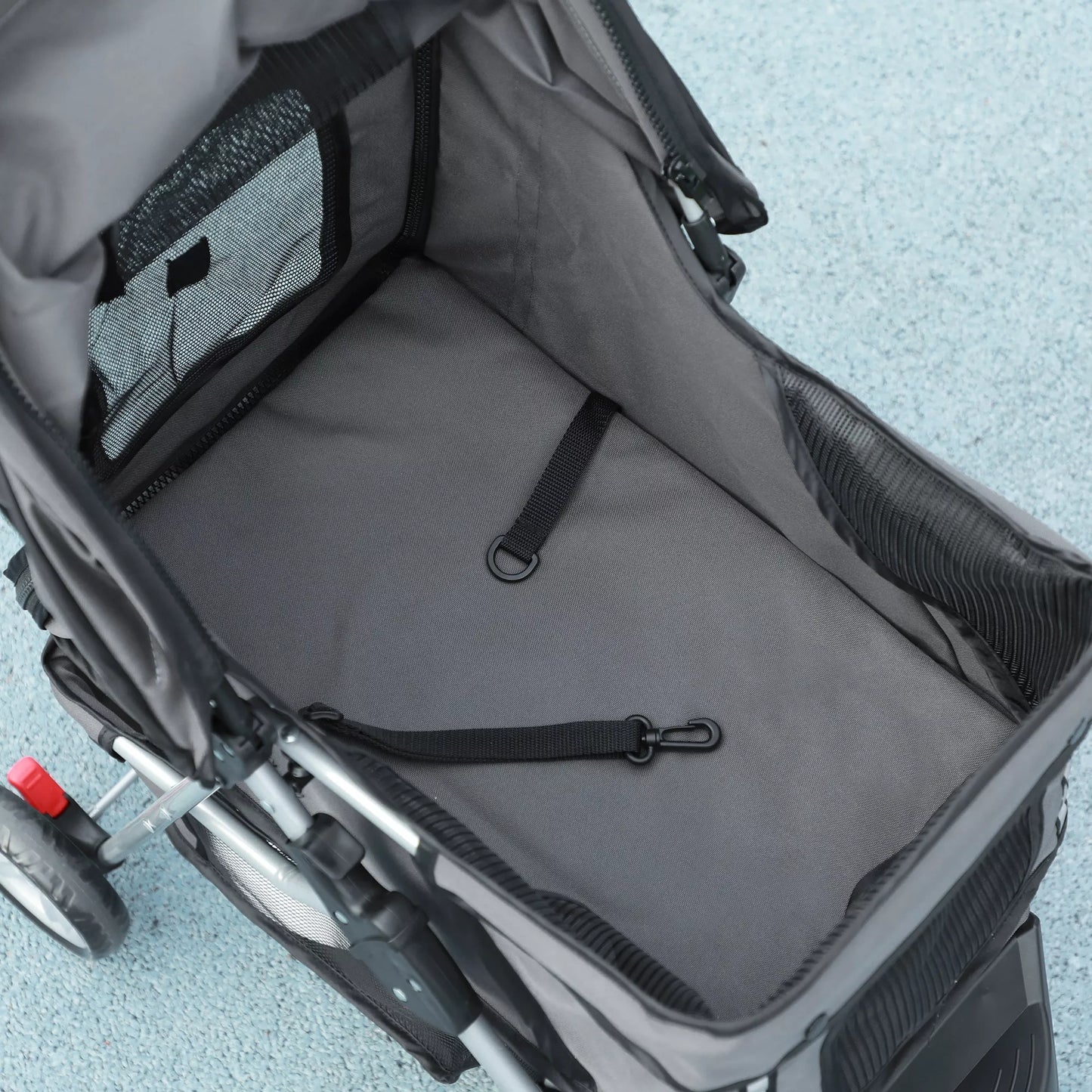 Saliekamie ratiņi suņiem un kaķiem līdz 10 kg, 75 x 45 x 97 cm, tumši pelēki