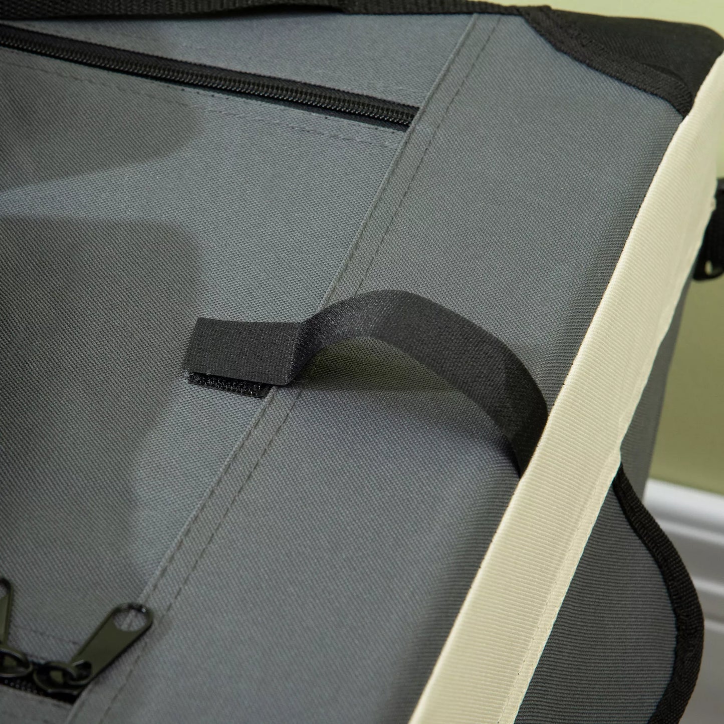 Transport bag, transport box for cats and small dogs, foldable, 3 doors, gray, 70 x 51 x 50cm