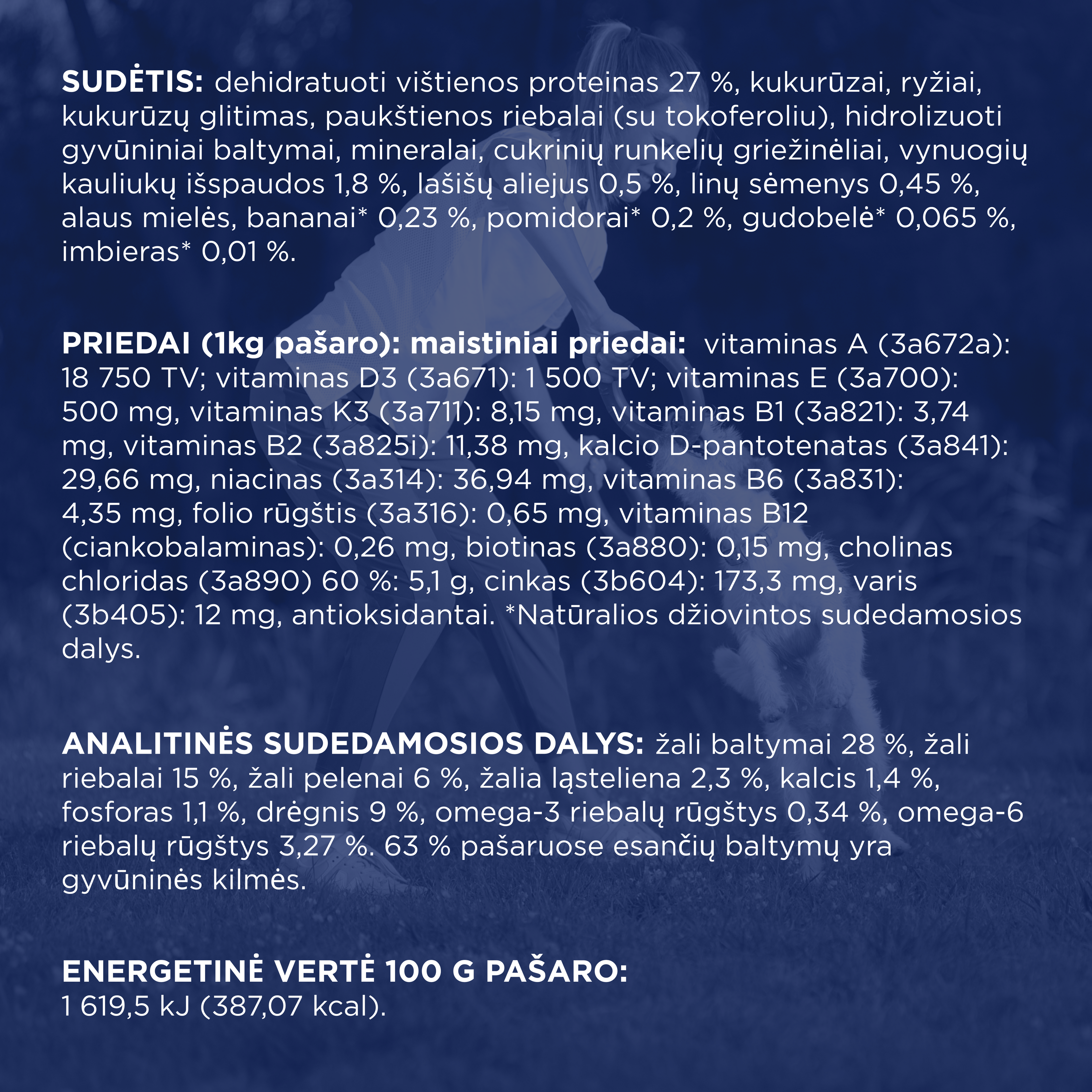 CLUB 4 PAWS Premium „aktyvas“. Visavertis pašaras suaugusiems aktyviems vidutinių veislių šunims