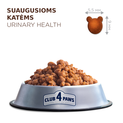 CLUB 4 PAWS PREMIUM URĪNSISTĒMAS VESELĪBAI. PILNVĒRTĪGA SAUSĀ BARĪBA PIEAUGUŠIEM KAĶIEM