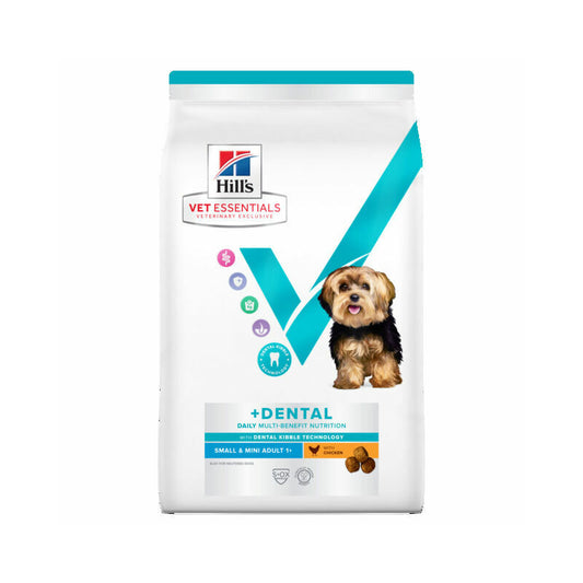 Hills Vet Essentials Dog Multi-Benefit + Dental Small & Mini Adult dantų priežiūrai, su vištiena