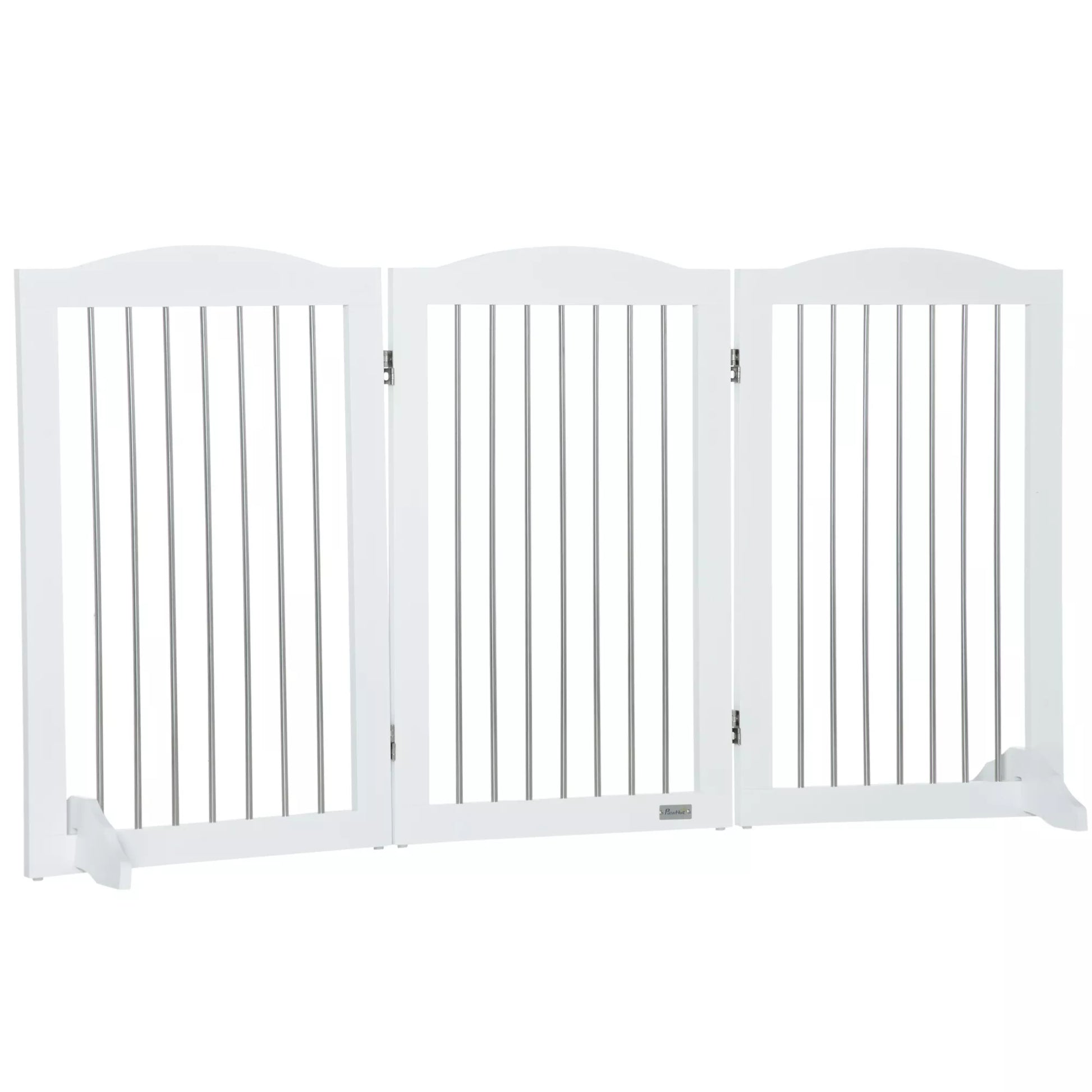 Šunų užtvaras, sulankstomas, reguliuojamos formos, šunims iki 20 kg, 154 x 80 x 30 cm, baltas