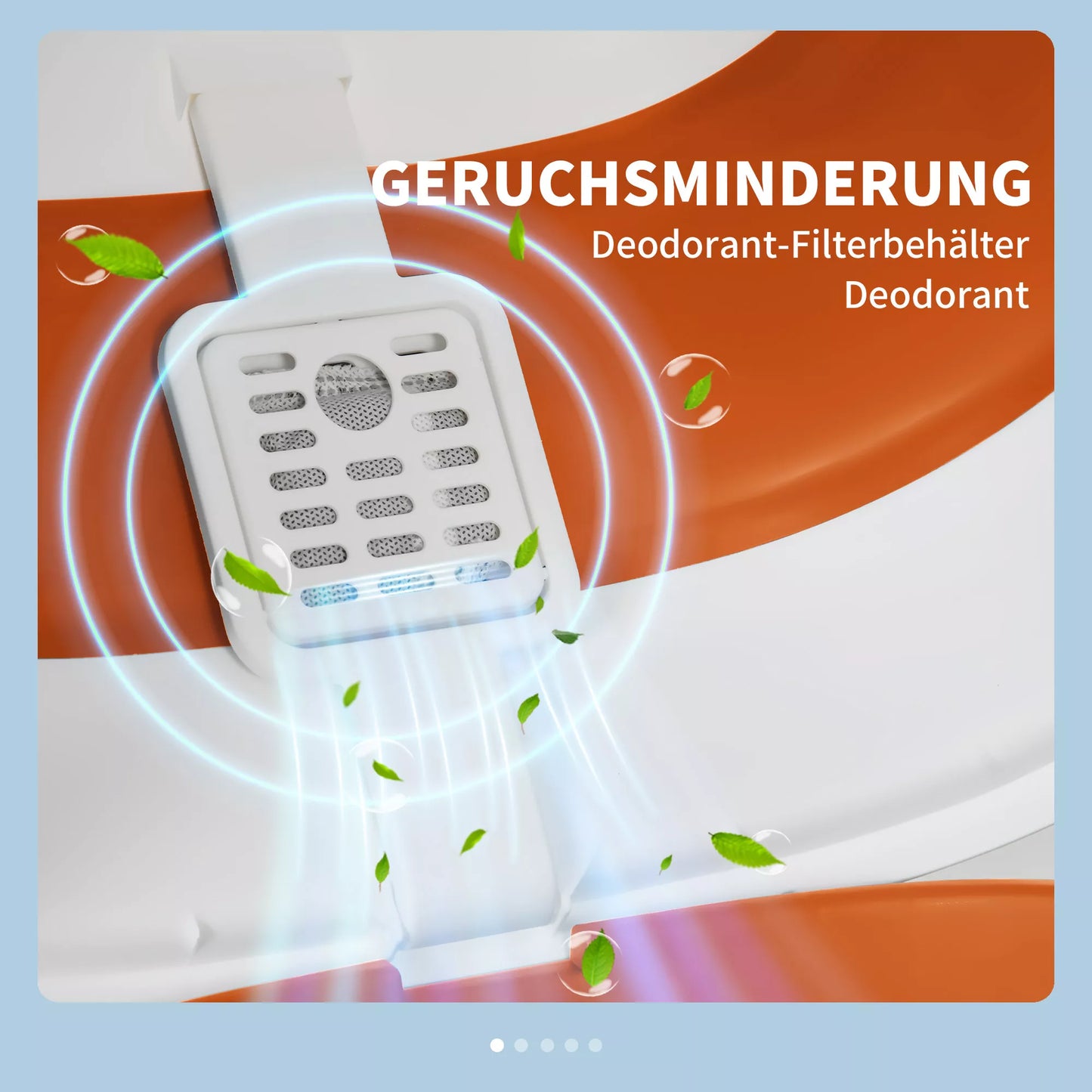 Kaķu tualete ar vāku un kaķu kaķu kausiņu, kaķiem līdz 5 kg, 52x41x38 cm, balta/oranža