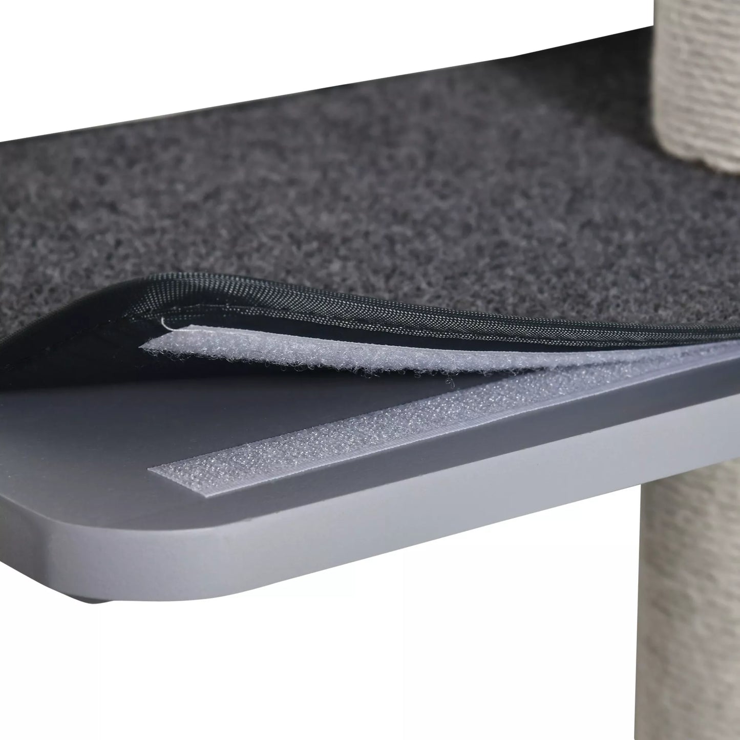 PawHut kaķu skrāpēšanas stabs pie sienas, kaķu kāpšanas siena, kaķu mēbeles pie sienas, jautra kāpšanas vieta kaķiem, stiprināma pie sienas, koka, gaiši pelēka+bēša, 66 x 28 x 137 cm