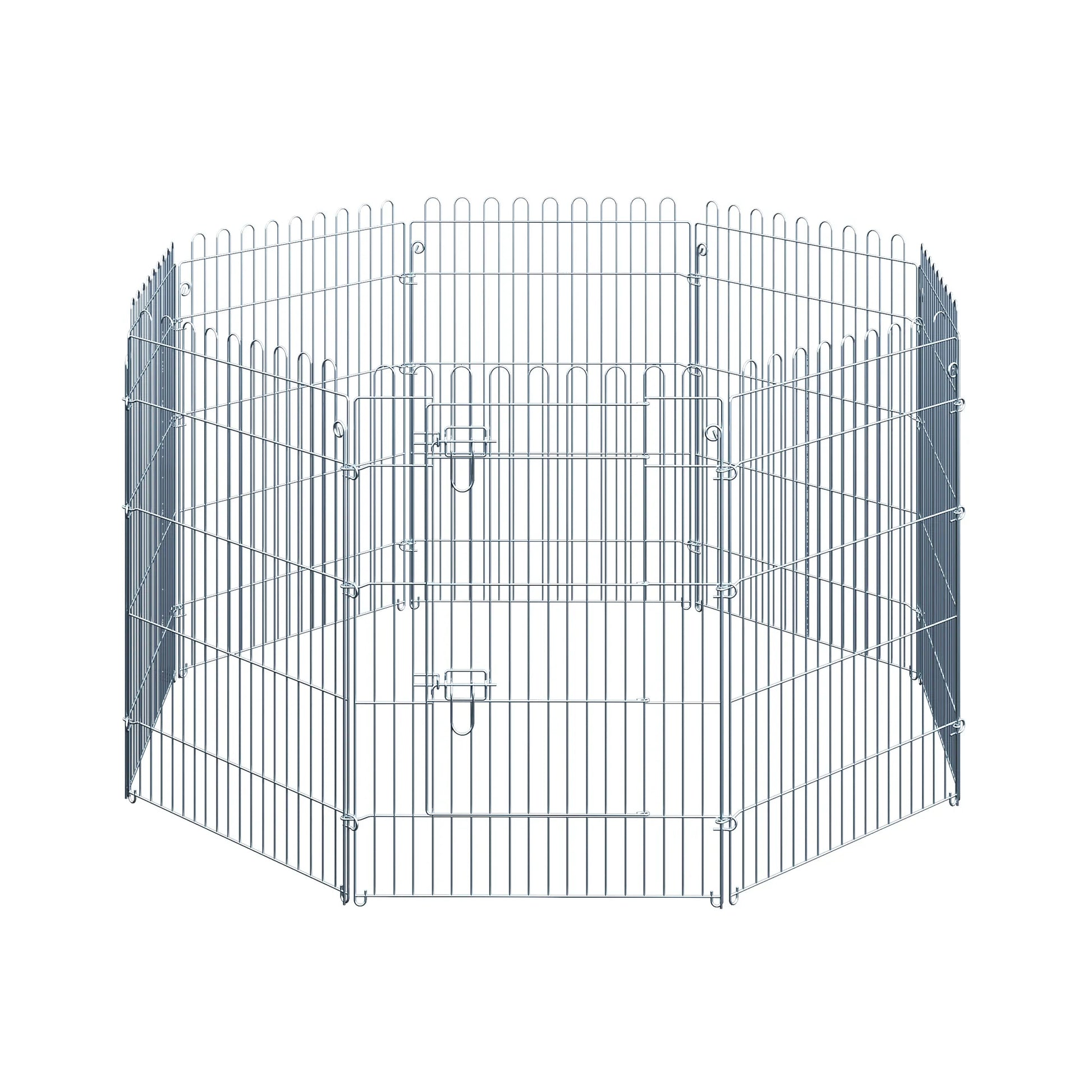 Laisvalaikio voljeras šuniukams, aptvaras, žaidimų aikštelė gyvūnams, 8 dalių, P63 x A91 cm