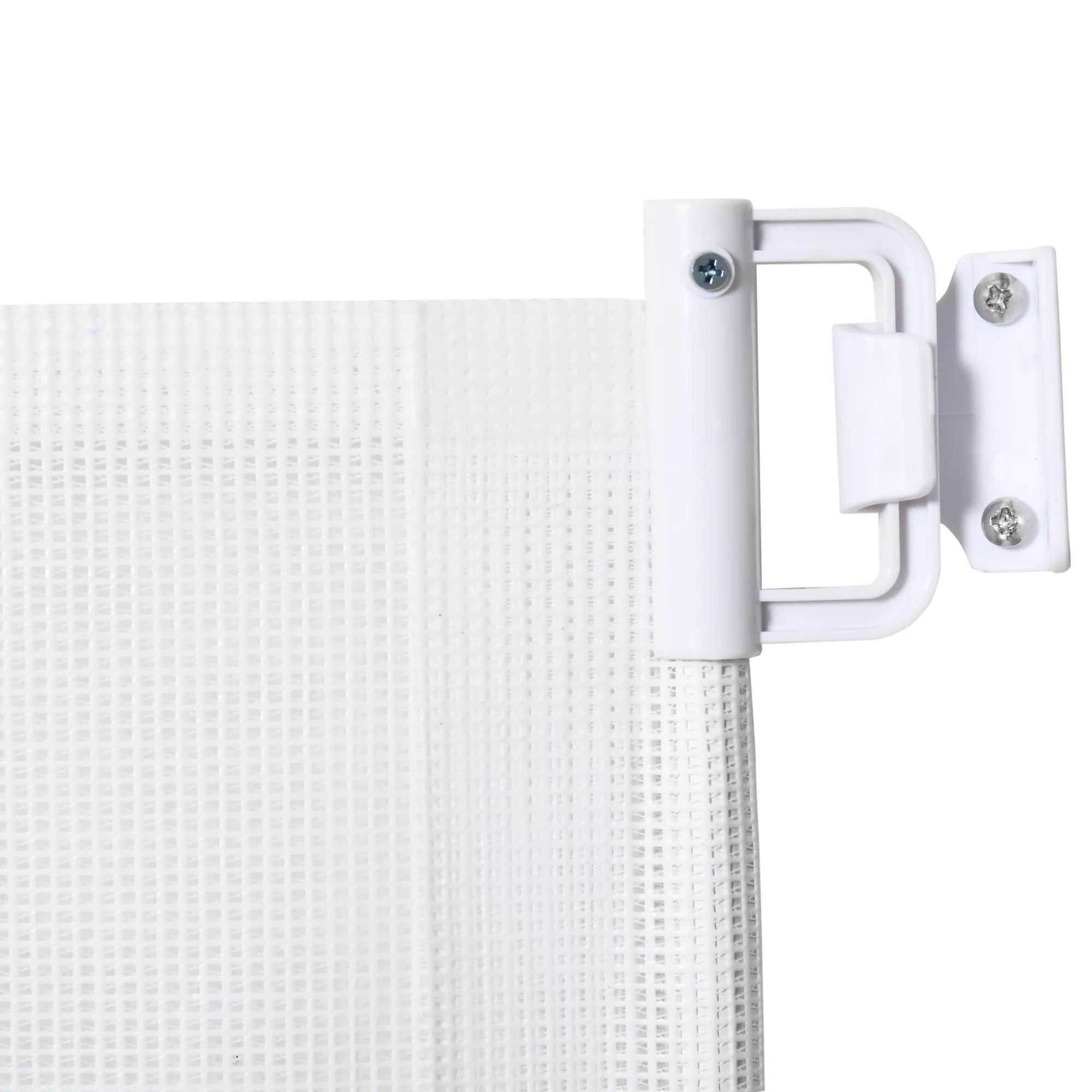 Drošības vārtiņi kāpnēm 115 cm suņiem, drošības vārtiņi durvīm, drošības siena, izvelkamas drošības rullo žalūzijas kāpnēm, sarullējamas rullo žalūzijas, plastmasas, baltas