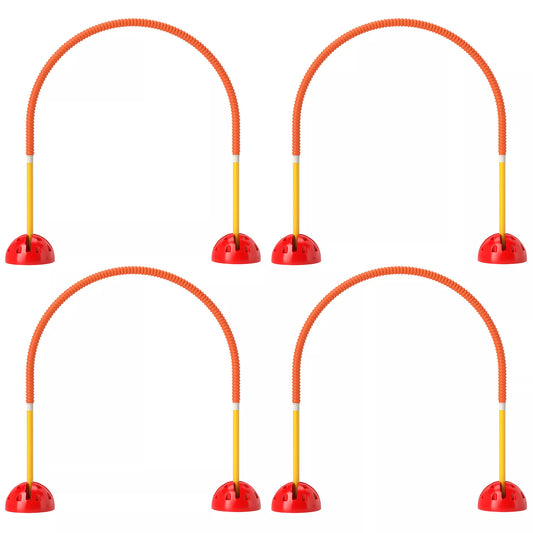 Šunų tinkamumo įrangos rinkinys su 4 reguliuojamomis durimis, nešimo krepšiu, geltonos ir oranžinės spalvos