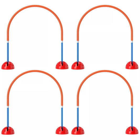 4 dalių šunų agility treniruočių įranga su 4 durimis, reguliuojamo pločio, su nešiojimo krepšiu, skirta sodui, mėlynos spalvos